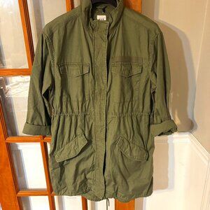 Gap Women long utility jacket Green SZ: Medium